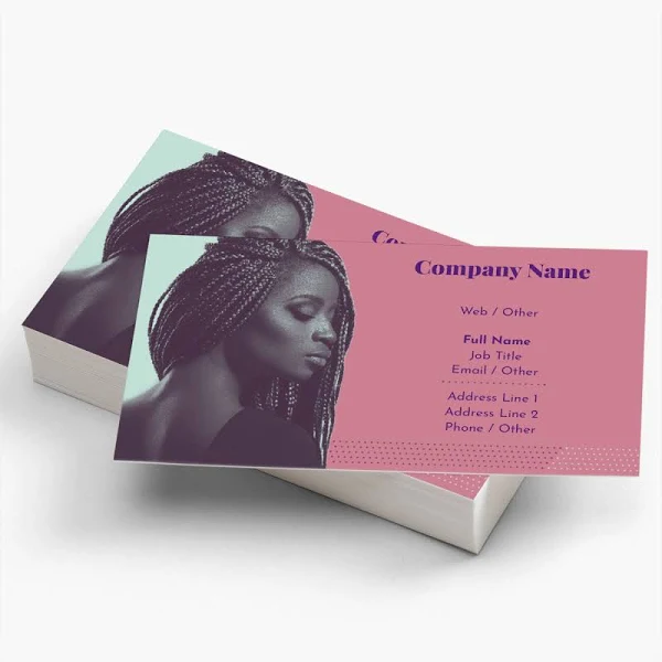 Custom full-color business cards printed by C&H Signs